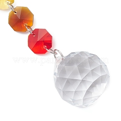Glass Round Hanging Suncatchers&nbsp;HJEW-JM04534