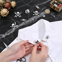 8Pcs 4 Styles Halloween Alloy Lapel Pin Backs for Backpack Clothes&nbsp;JEWB-NB0001-33