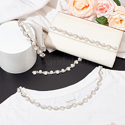 1 Yard Crystal Rhinestone Cup Chains with Plastic Pearl Beaded&nbsp;DIY-GA0005-72