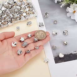 130Pcs 13 Styles Tibetan Style Alloy European Beads&nbsp;MPDL-ME0001-02