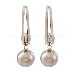 304 Stainless Steel Round Dangle Stud Earrings&nbsp;EJEW-Z098-31P