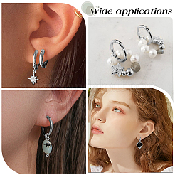 12 Pairs 304 Stainless Steel Huggie Hoop Earrings&nbsp;EJEW-SC0001-96S