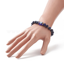 5Pcs 5 Style Natural & Synthetic Mixed Gemstone & Lampwork Evil Eye Beaded Stretch Bracelets Set for Women&nbsp;BJEW-TA00234