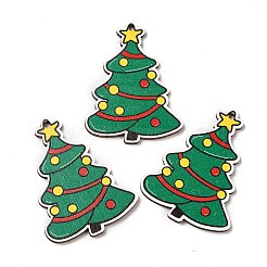 Single Face Christmas Printed Wood Big Pendants&nbsp;WOOD-D025-28