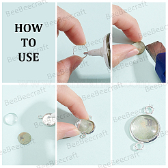 100Pcs 5 Styles Transparent Glass Cabochons&nbsp;GGLA-BBC0001-04
