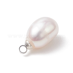 Natural Cultured Freshwater Pearl Rice Charms&nbsp;PALLOY-JF04822