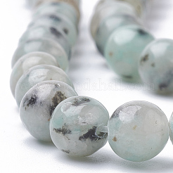 Natural Sesame Jasper/Kiwi Jasper Beads Strands&nbsp;G-S295-14-8mm