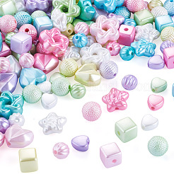 140G 7 Styles Opaque ABS Plastic Beads&nbsp;MACR-TA0002-82