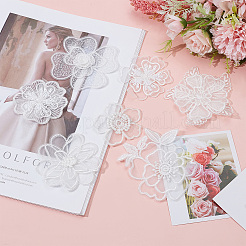14Pcs 7 Style Lace Embroidery Sewing Fiber Ornaments&nbsp;DIY-GF0006-19