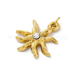 304 Stainless Steel Rhinestone Pendants&nbsp;STAS-E550-02G