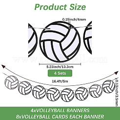 8Pcs Sports Party Decoration Paper Banner&nbsp;AJEW-CN0007-14A