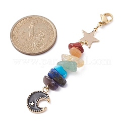 Moon Alloy Enamel Pendant Decorations&nbsp;HJEW-JM01276-03