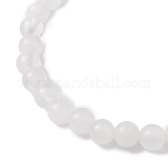 Natural Quartz Crystal Cube & Round Rock Crystal Beaded Stretch Bracelets&nbsp;BJEW-JB10807-01