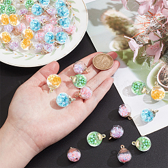 50Pcs 5 Colors Luminous Glass Pendants&nbsp;FIND-AR0005-98
