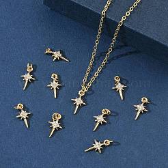 SHEGRACE Brass Micro Pave Cubic Zirconia Pendants&nbsp;XGRQ3D101-480G