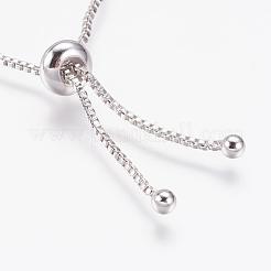 Long-Lasting Plated Adjustable Brass Slider Bracelets&nbsp;LS-BJEW-P165-02A