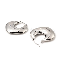 Non-Tarnish 304 Stainless Steel Hoop Earrings for Women&nbsp;EJEW-G358-06P