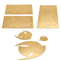 3 Sets 3 Style Fish Acrylic Mirror Wall Stickers&nbsp;DIY-CF0001-02A
