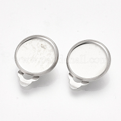 Non-Tarnish 304 Stainless Steel Clip-on Earring Findings&nbsp;STAS-S079-81C
