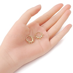 Brass Hoop Earring Findings&nbsp;ZIRC-YW0001-05G