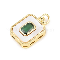 Brass with Natural White Shell Pendants&nbsp;KK-C170-05G-02