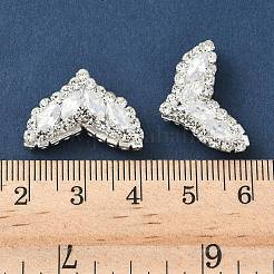 Brass Micro Pave Cubic Zirconia Pendants&nbsp;KK-S336-04S-A