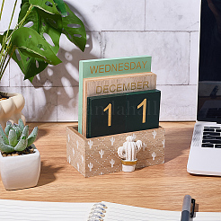 Wood Calendar&nbsp;AJEW-WH20096-56A-01