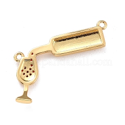 Brass Enamel Links Connectors&nbsp;KK-P204-03G
