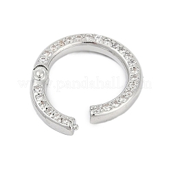 Brass Micro Pave Cubic Zirconia Twister Clasp&nbsp;KK-G522-16P