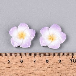 Plumeria Flower Opaque Resin Cabochons&nbsp;CRES-T025-30E-02