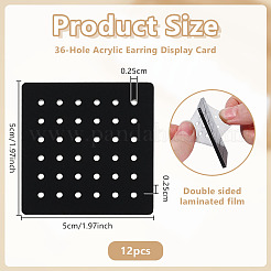 Acrylic Stud Earring Organizer Display Cards&nbsp;CDIS-WH0020-40A-02