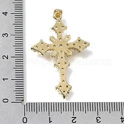 Brass Micro Pave Clear Cubic Zirconia Pendants&nbsp;CU-CBA9883-04A-G