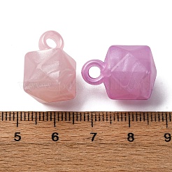 Opaque Luminous Glitter Powder Acrylic Pendants&nbsp;OACR-G052-12B