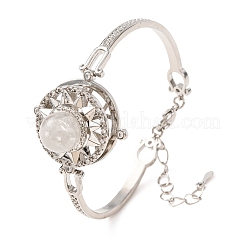 Rotating Sun Natural Quartz Crystal Link Bracelets&nbsp;GG-CBA0251-11P-11