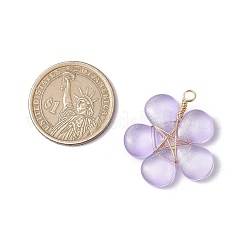 Copper Wire Wrapped Glass Pendants&nbsp;PALLOY-JF03439