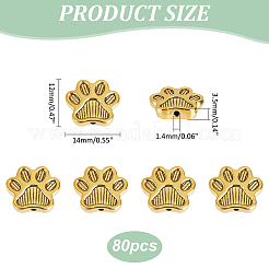 80Pcs Tibetan Style Alloy Beads&nbsp;TIBEB-PH0005-21AG
