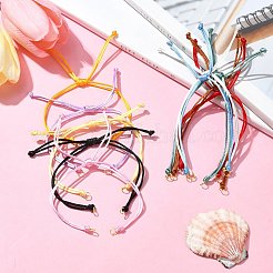 10Pcs 10 Colors Nylon Braided Adjustable Link Bracelet Makings&nbsp;AJEW-CJ00001