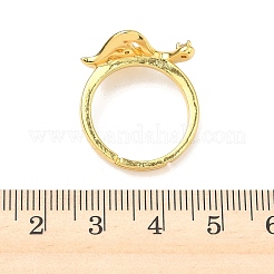 Brass Micro Pave Cubic Zirconia Adjustable Finger Rings&nbsp;RJEW-P185-01G