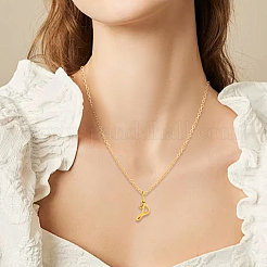 1pc 304 Stainless Steel Letter Pendant Necklaces&nbsp;NJEW-LP0001-39P-G