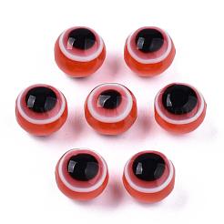 Round Evil Eye Resin Beads&nbsp;RESI-R159-10mm-05