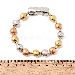 304 Stainless Steel Round Beaded Bracelets for Women Men&nbsp;BJEW-K240-10A