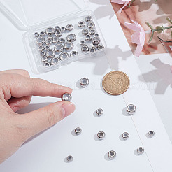 48Pcs 4 Styles Stainless Steel Beads&nbsp;STAS-ME0002-44
