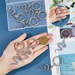Tibetan Style Alloy Snake Pendants&nbsp;HJEW-AB00225