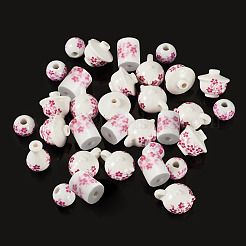 32Pcs 4 Styles Handmade Porcelain Beads&nbsp;PORC-TA0001-78A