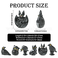 60Pcs 6 Styles Resin Animal Display Decoration&nbsp;DJEW-CJZ0001-002