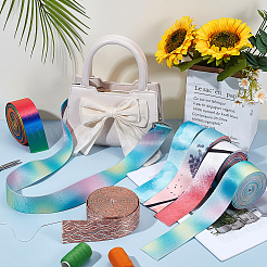 30 Yards 6 Colors Printed Polyester Ribbon&nbsp;OCOR-PH0006-81A