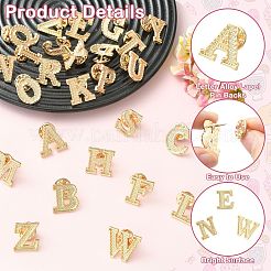26Pcs Letter A~Z Alloy Lapel Pin Backs&nbsp;JEWB-CJZ0001-03KCG