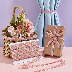 Polyester Filigree Wavy Lace Ribbon&nbsp;SENE-WH0003-32B
