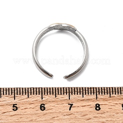 Adjustable 304 Stainless Steel Cuff Rings for Women&nbsp;RJEW-B150-01GP-05