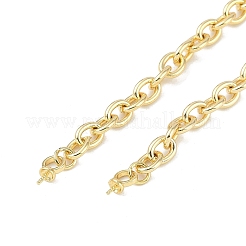 Brass M Pendant Cable Chain Necklace Making&nbsp;KK-U020-01G